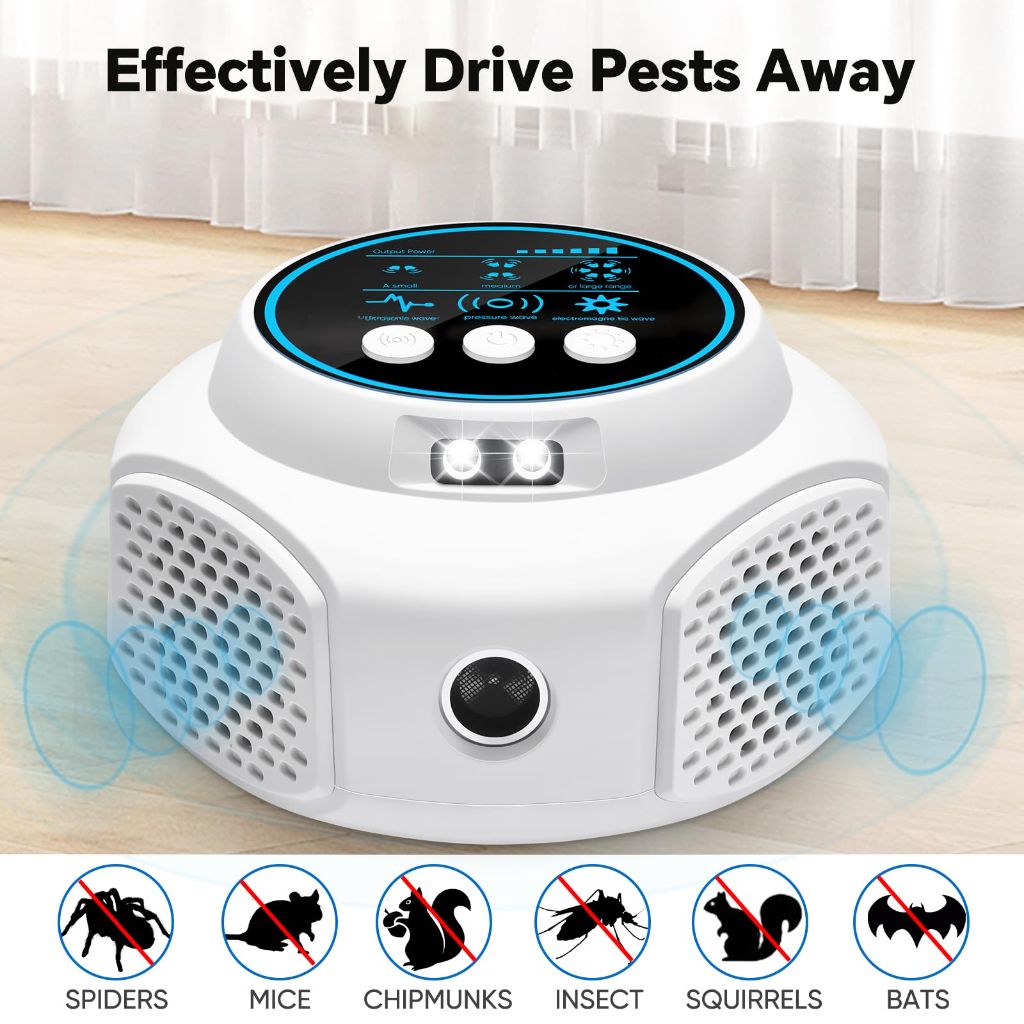 Mouse Repellent Ultrasonic Pest Repeller, Mice Repellent Ultrasonic Plug in, Mouse Deterrent Ultrasonic Rodent Repeller, Squirrel Repellent Rat Repellent for House, Bat Removal Attic RV Garage
