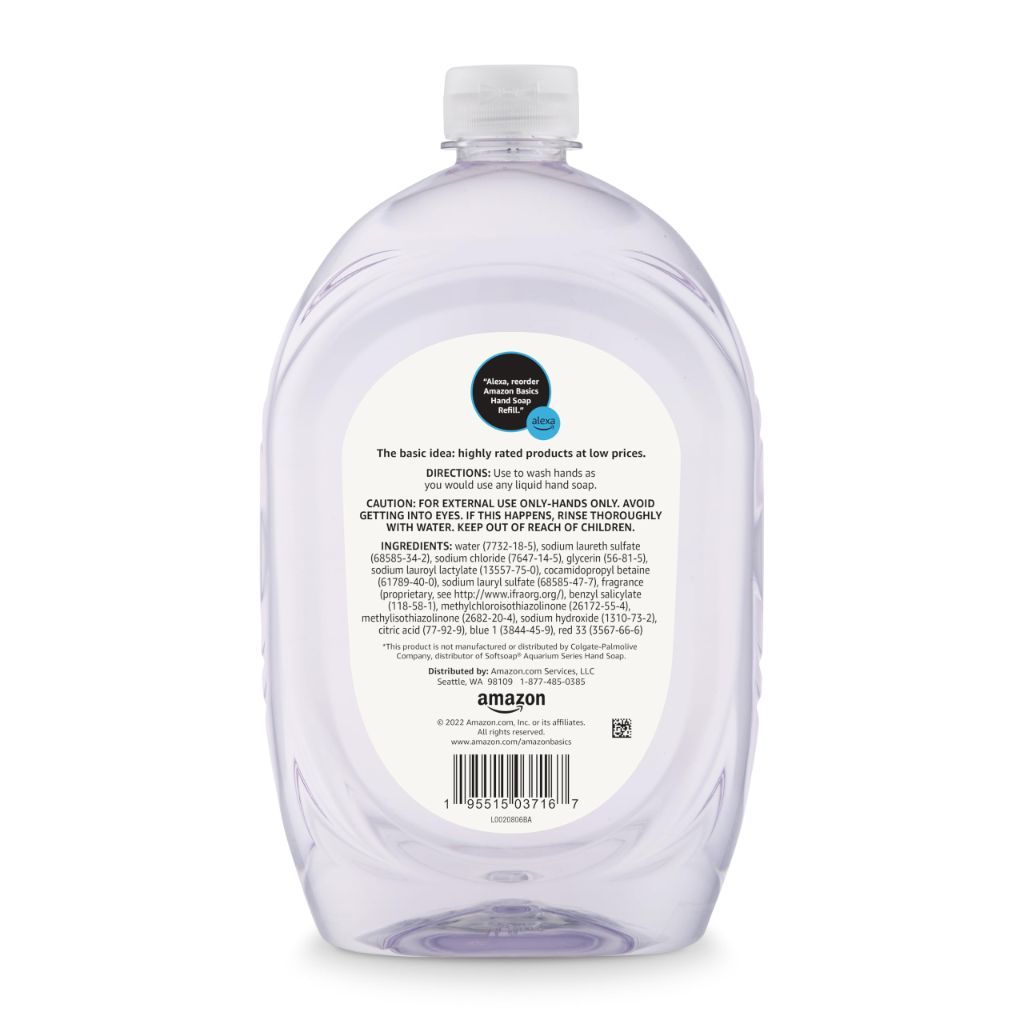 Amazon Basics Gentle & Mild Clear Liquid Hand Soap Refill - 50 fl. oz.