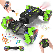 Eulogia Remote Control Car Gesture Sensing Stunt Cars with Spray Effect, 360° Rotate, Lights