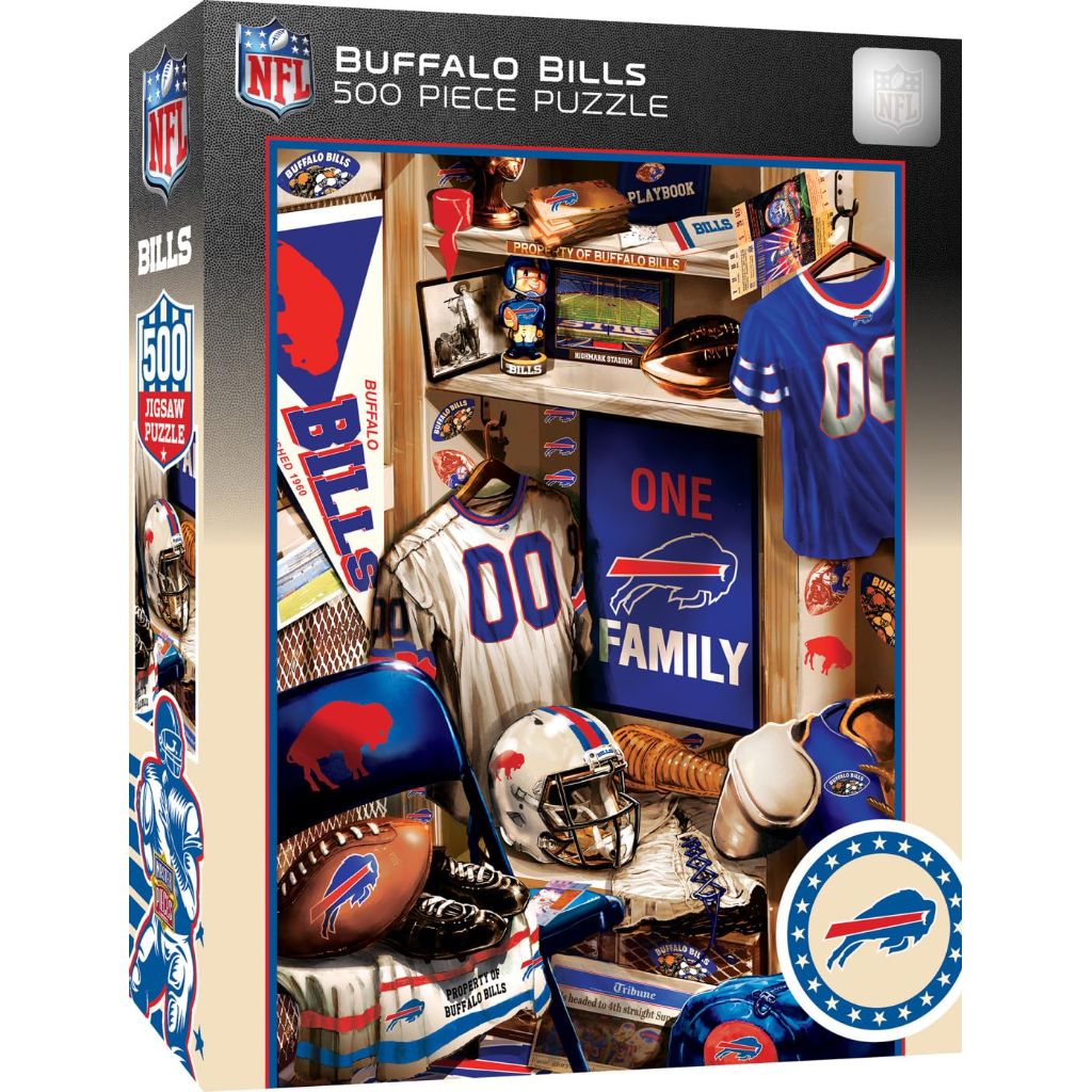 MasterPieces NFL Game Day Jigsaw Puzzle - Buffalo Bills Locker Room, 500 Pieces (15"x21")