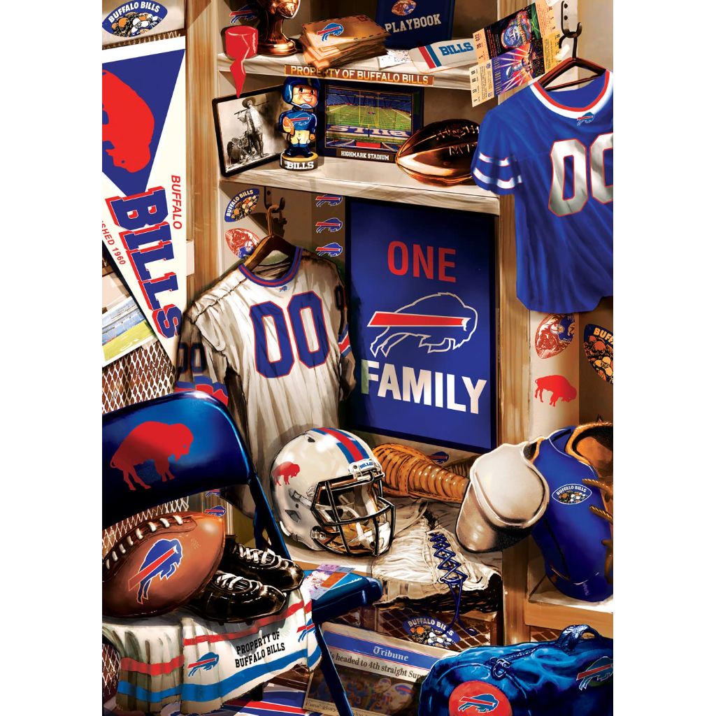 MasterPieces NFL Game Day Jigsaw Puzzle - Buffalo Bills Locker Room, 500 Pieces (15"x21")
