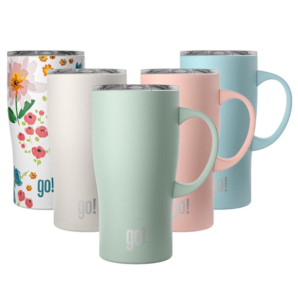 Go! Commuter 20oz Stainless Steel Handle Tumbler with Triple Insulation & Copper Lining – Mint Green