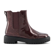TOMS Youth Girl's Bennet Chelsea Boot, Blackberry Confetti Coated Glitter, 4.5