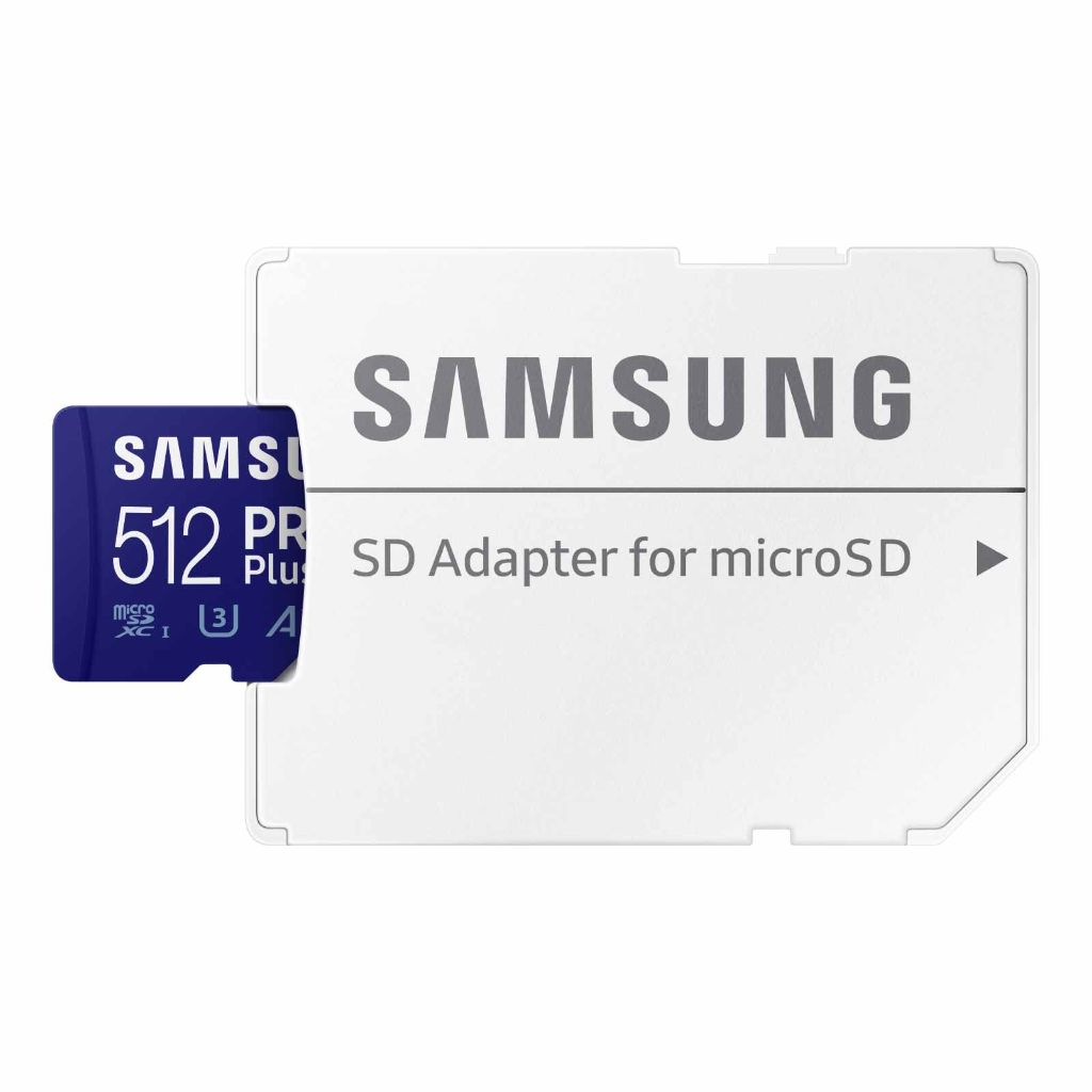 Samsung PRO Plus microSD Memory Card + Adapter, 512GB microSDXC for Android Smartphones, Tablets, GoPRO, and DJI Drone (MB MD512SA/AM)