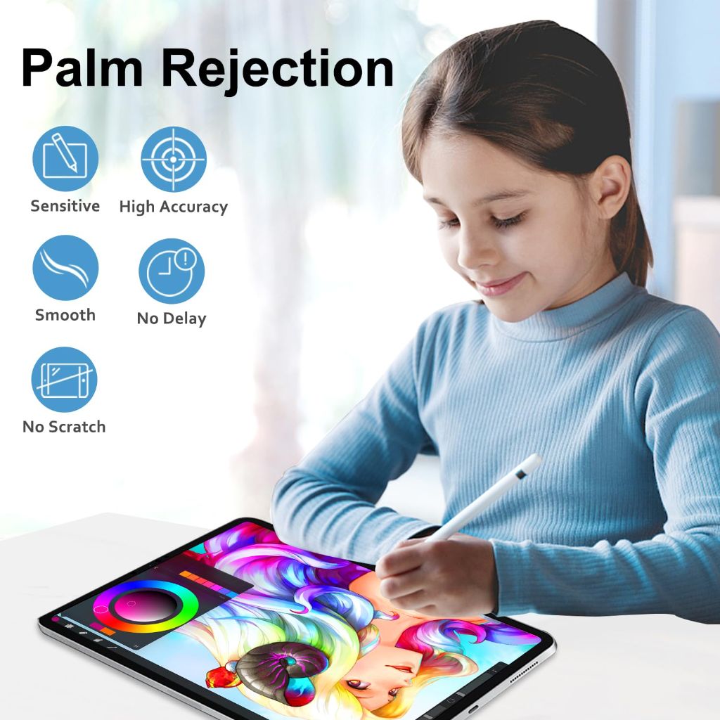 Stylus Pen for iPad Apple: Fast Charge with Palm Rejection, Tilt Sensitivity