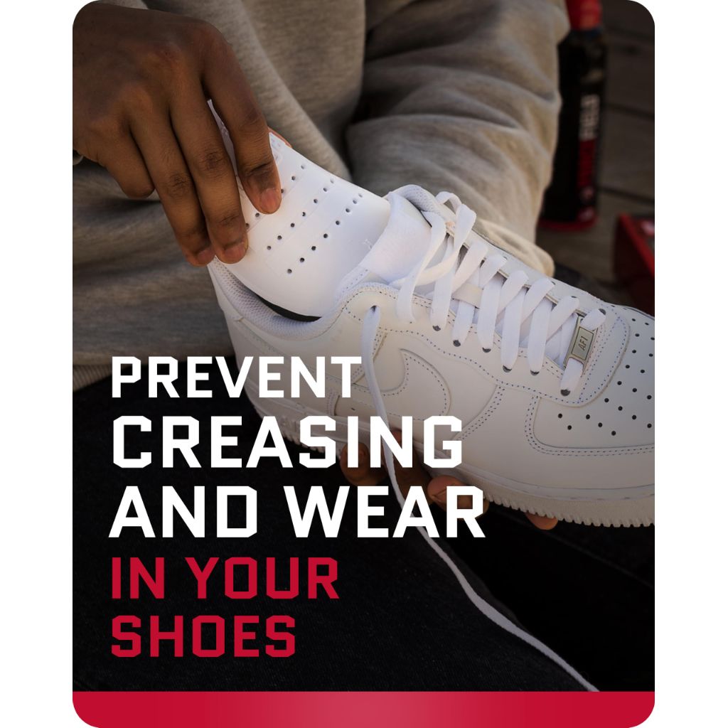 Forcefield Unisex Adult Crease Protector Shoe Toe Guards - White, Medium