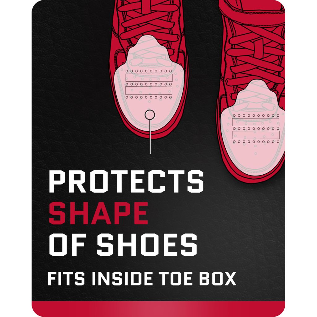 Forcefield Unisex Adult Crease Protector Shoe Toe Guards - White, Medium