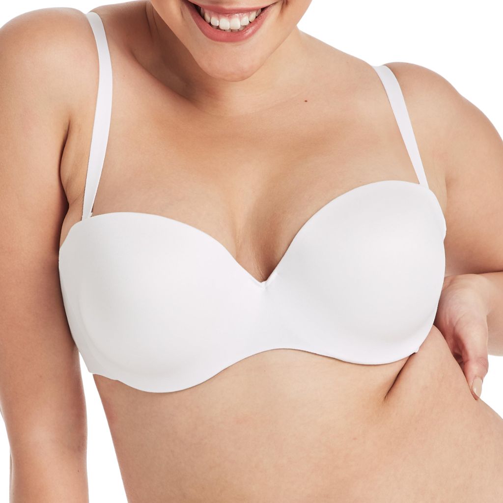 SZ 32B, Maidenform Love the Lift Demi Strapless Multiway Bra - White, 32B