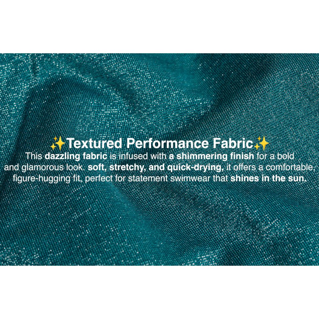 Kanu Surf Girl's Sparkle Solid Flounce Tankini - Green, Size 8