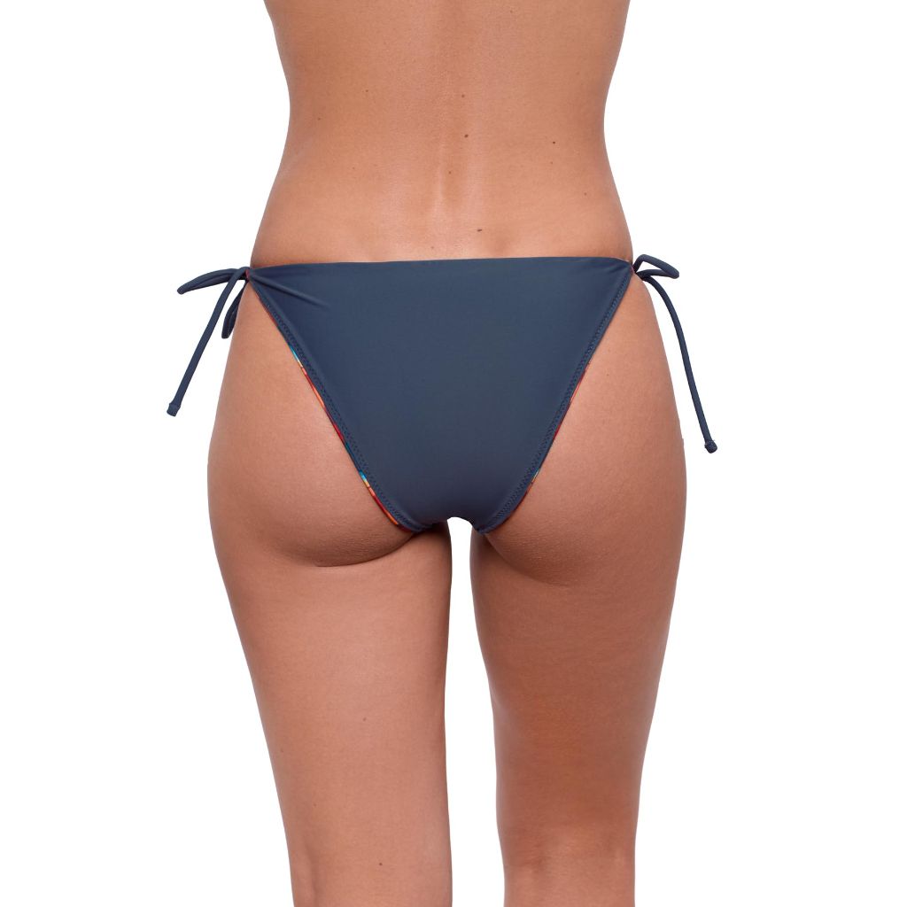 Sports Illustrated Women's String Tie Side Bikini Bottom - Groovy Stripe, XL