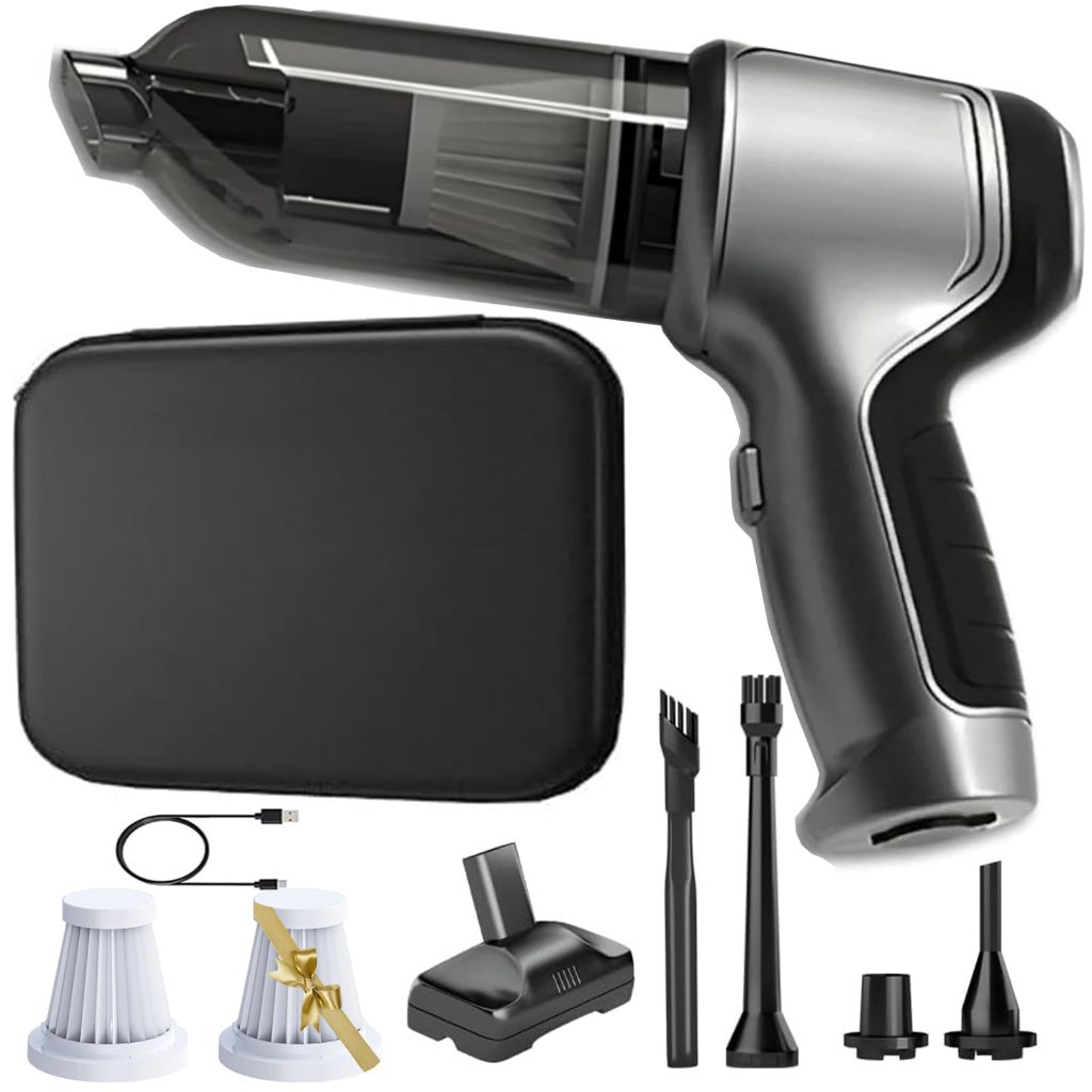 Airified Pro Cordless Car Vacuum V2 Handheld Vacuum, 4-in-1 Functionality, 2-Speed Brushless Motor - Gray