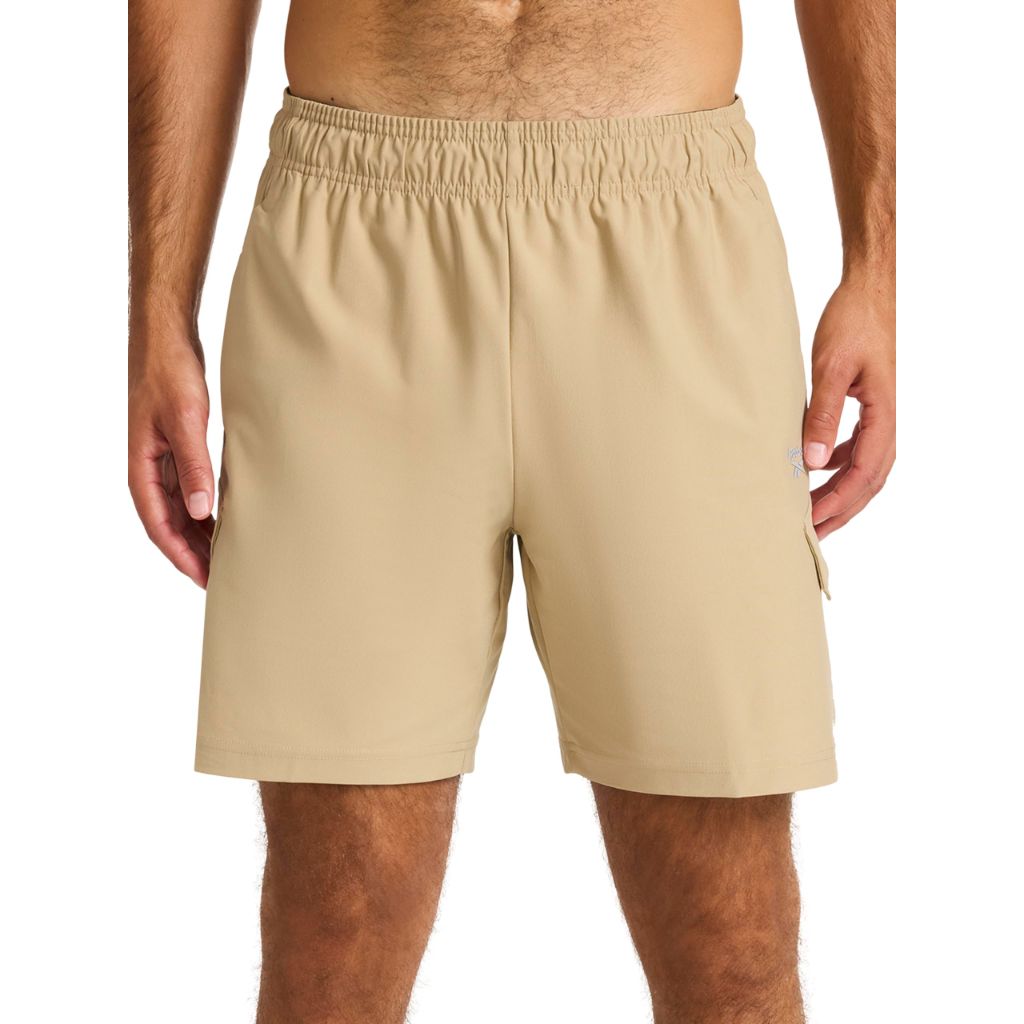 Reebok Men’s Off Court 7” Short, Lightweight Poly Fabric, Twill, Small