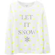 Carter's Long-Sleeve Tee - "Let It Snow", 18 Months
