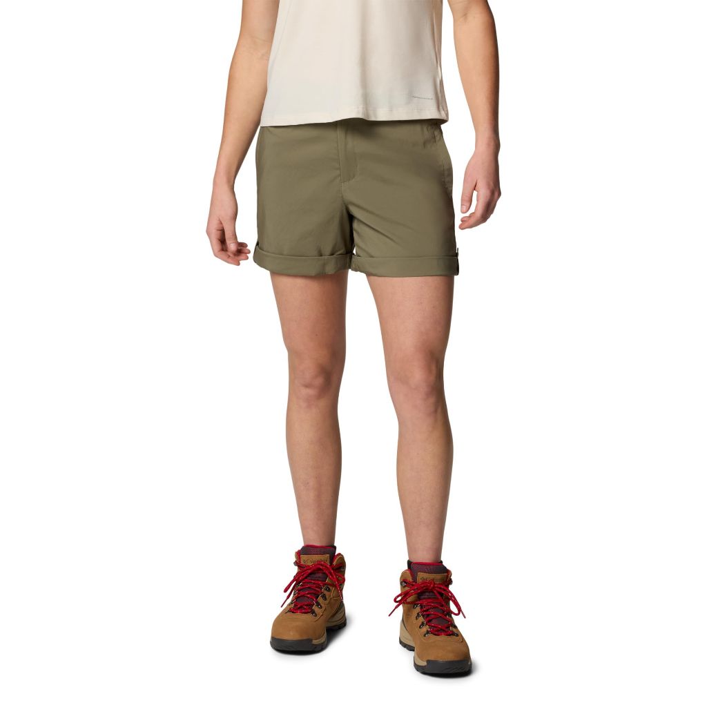 Columbia Women's Silver Ridge 4" Utility Short - Stone Green, Size 16