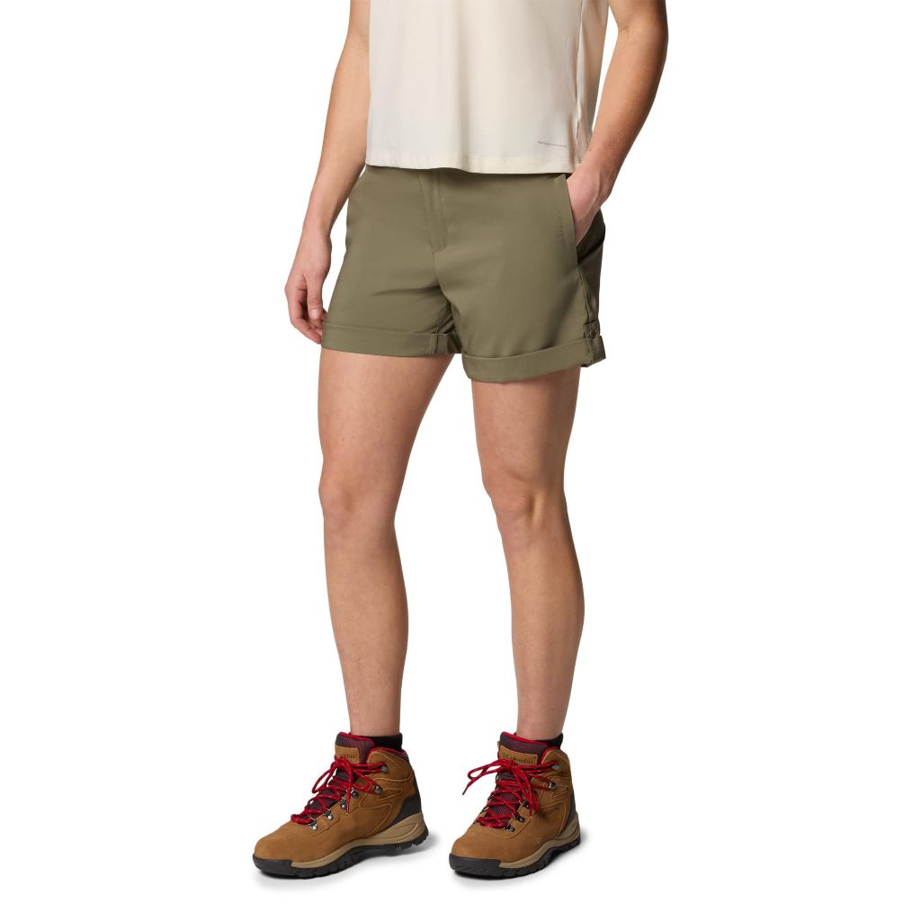 Columbia Women's Silver Ridge 4" Utility Short - Stone Green, Size 16