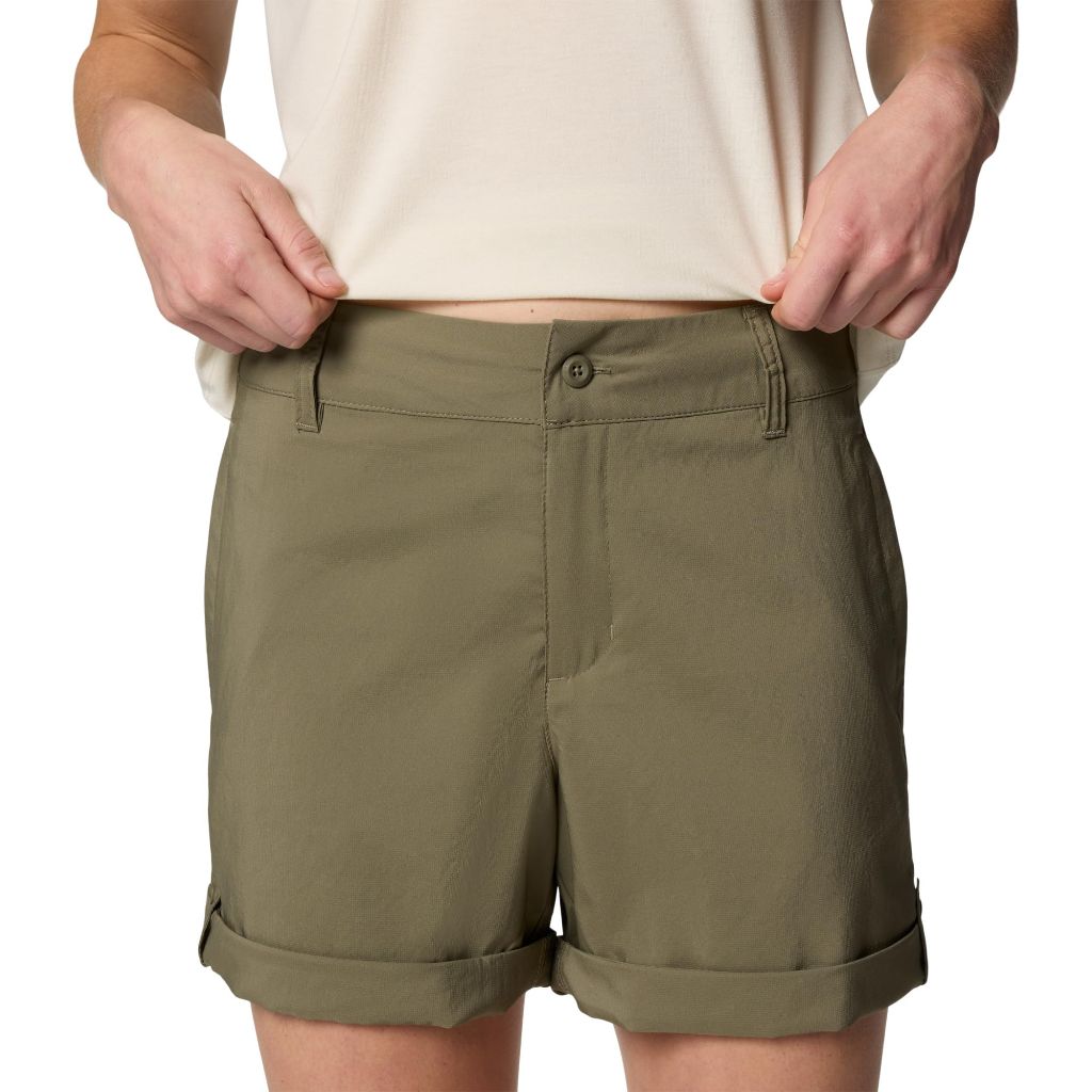 Columbia Women's Silver Ridge 4" Utility Short - Stone Green, Size 16