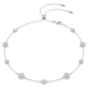Swarovski Una Angelic Necklace, Round Cut, Double Sided Motifs, Rhodium Plated in White