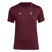 SZ LT, Adidas Women's Colorado Rapids Local Stoic Short Sleeve Pre-game T-shirt, Team Maroon