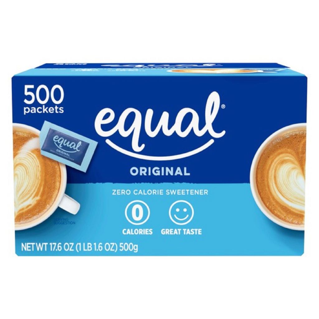 EQUAL 0 Calorie Sweetener, Sugar Substitute, Zero Calorie Sugar Alternative Sweetener Packets, 500ct