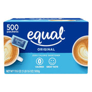EQUAL 0 Calorie Sweetener, Sugar Substitute, Zero Calorie Sugar Alternative Sweetener Packets, 500ct