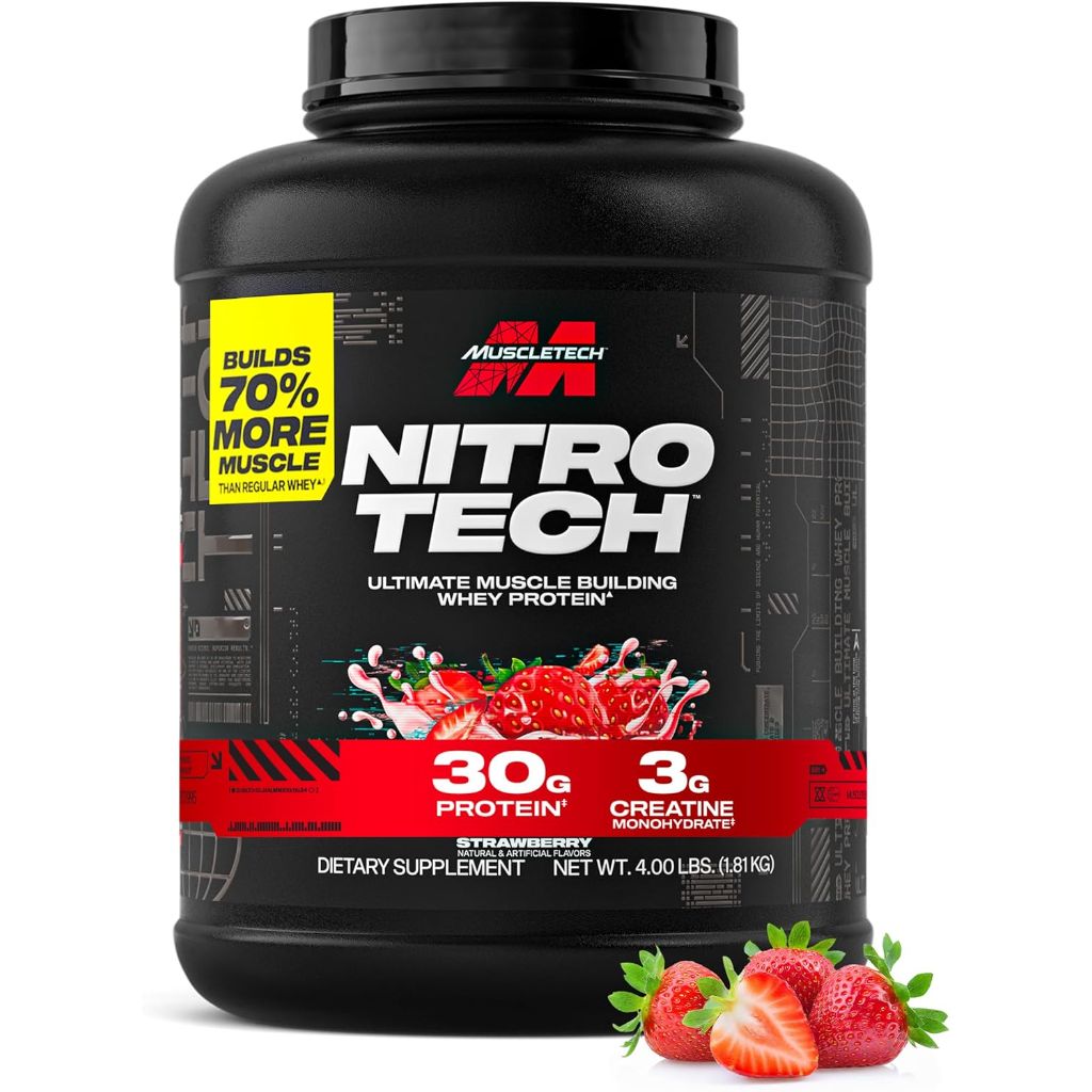 MuscleTech Nitro-Tech Whey Protein - Strawberry 4 lb(s).