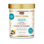 African Pride Moisture Miracle Leave-In Cream with Baobab Oil & Coconut Oil for Coily & Curly Hair 18oz 3pack