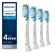 Philips Sonicare C3 Two-in-One - Replacement Toothbrush Heads, White, 4 Pack