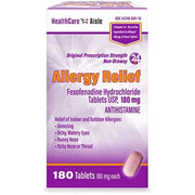 HealthCareAisle Allergy Relief Fexofenadine Hydrochloride Tablets.