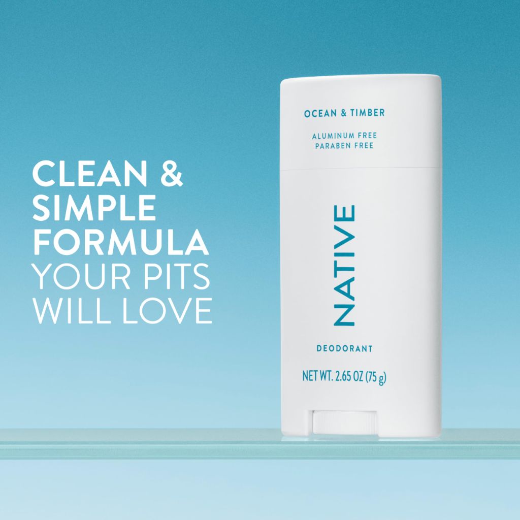 Native Aluminum Free Clean Deodorant - Ocean & Timber, 2.65 oz.