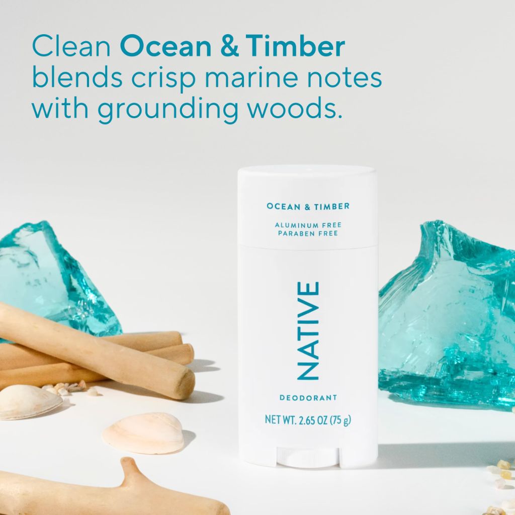 Native Aluminum Free Clean Deodorant - Ocean & Timber, 2.65 oz.