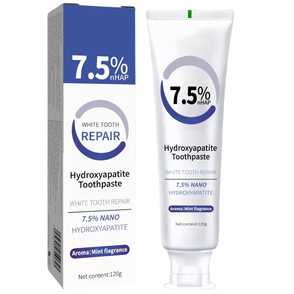 Hydroxyapatite Toothpastes for Enamel Protection and Tooth Strengthening, Fluoride-Free | Gentle | Mint | Fresh Breath, 4.23 oz (1)