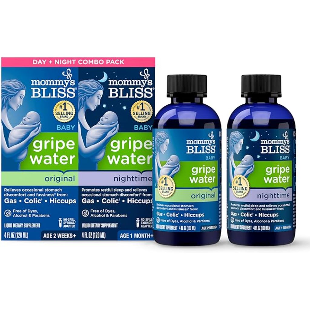 Mommy's Bliss Gripe Water Day & Night Combo, Infant Gas & Colic - 4 fl. oz. each