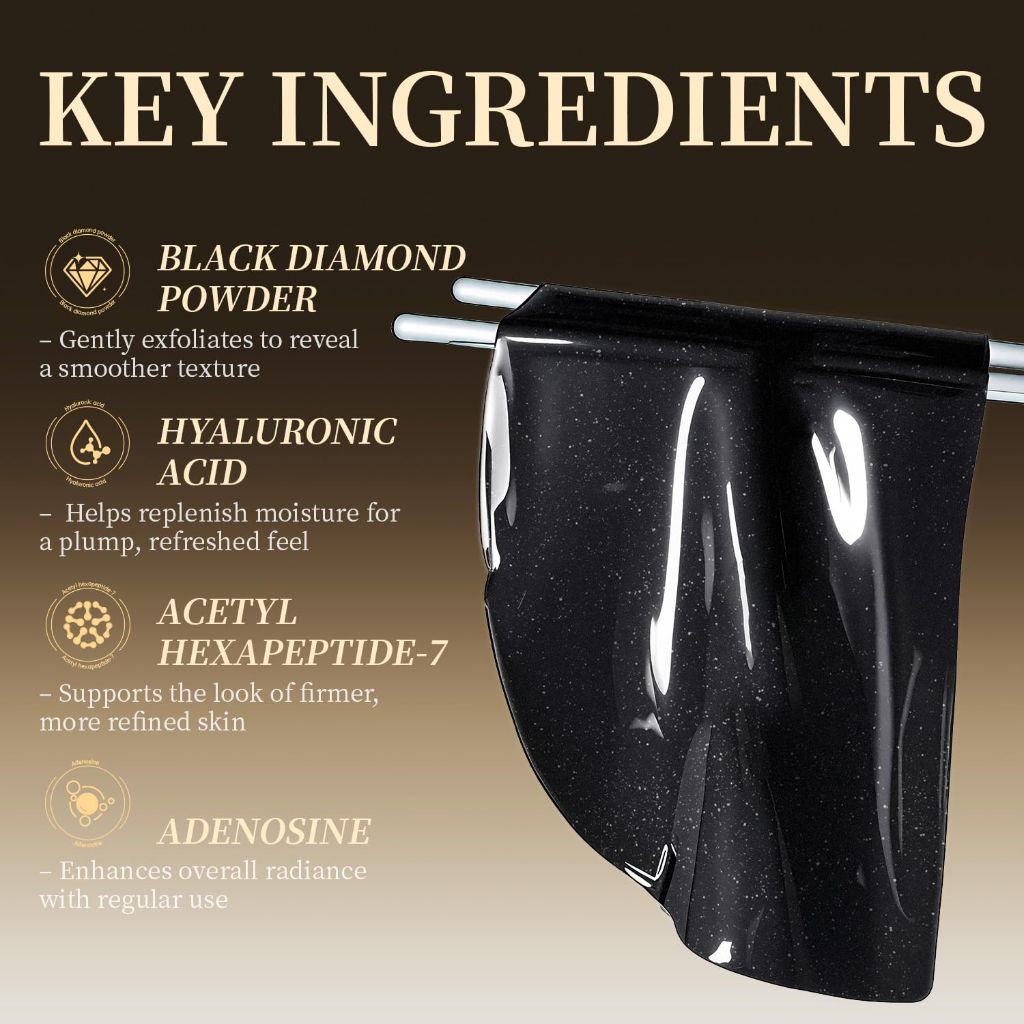 Healoine Celestial Black Diamond Neck Mask w/Collagen Acetyl Hexapeptide - 2 Masks