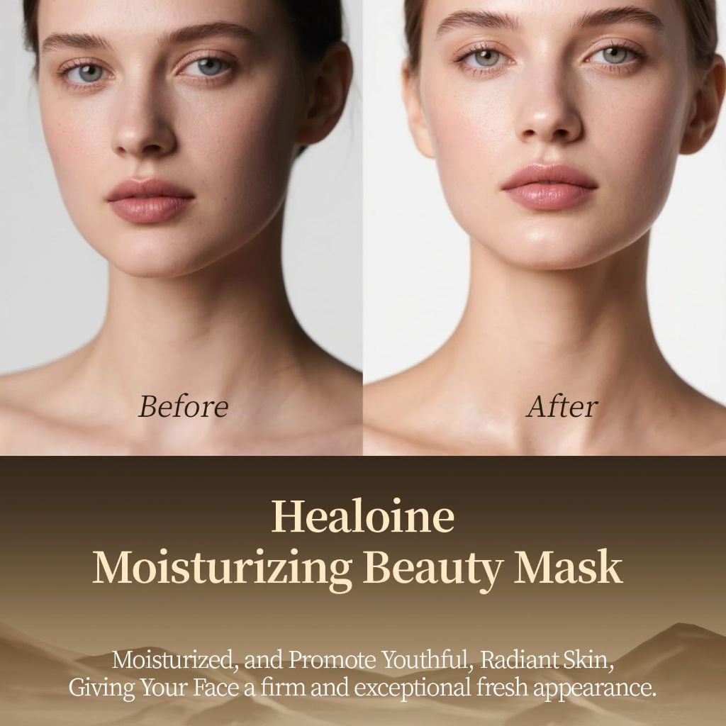 Healoine Celestial Black Diamond Neck Mask w/Collagen Acetyl Hexapeptide - 2 Masks
