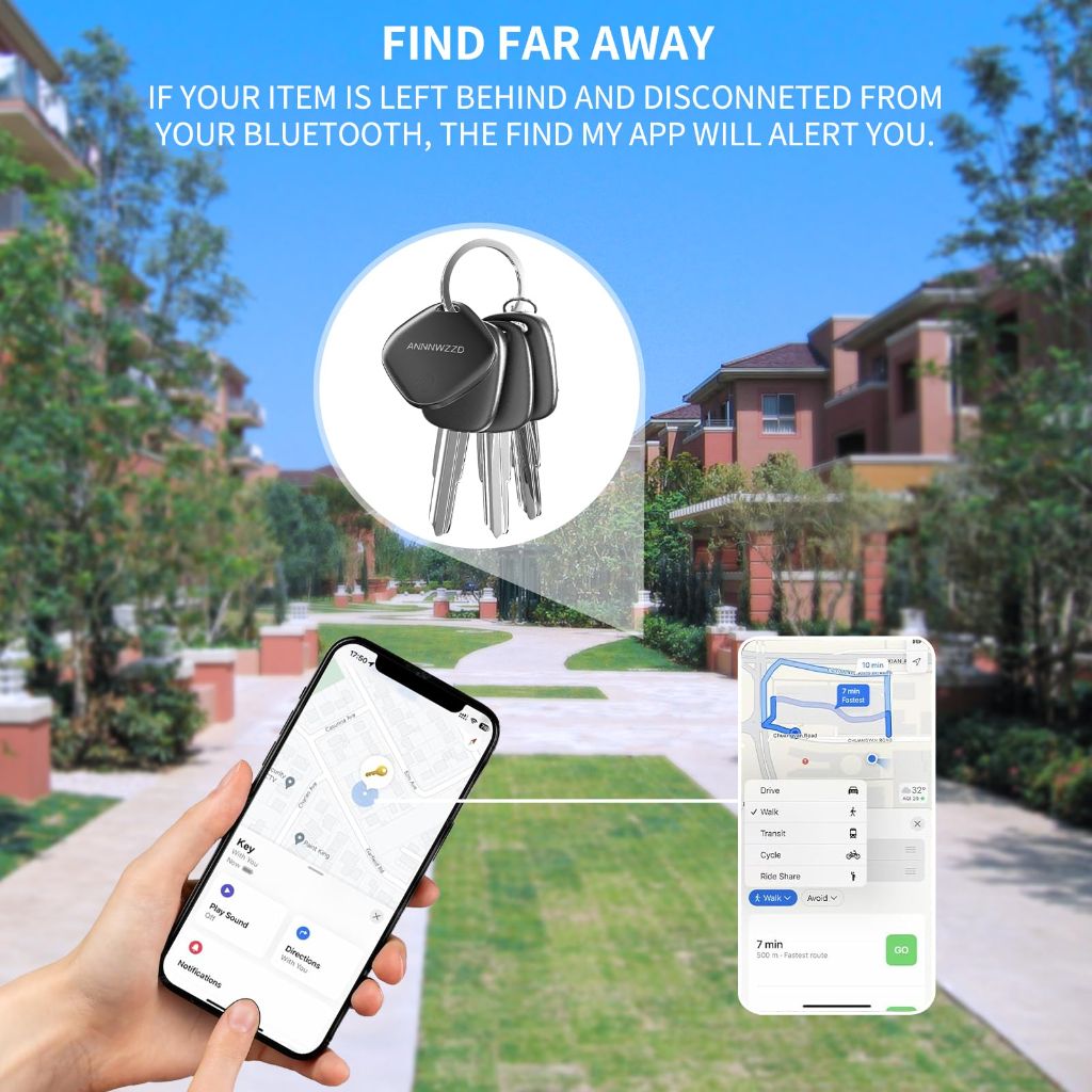 ANNNWZZD Tags 2 Pack Item Finders (iOS Only) - White/Black