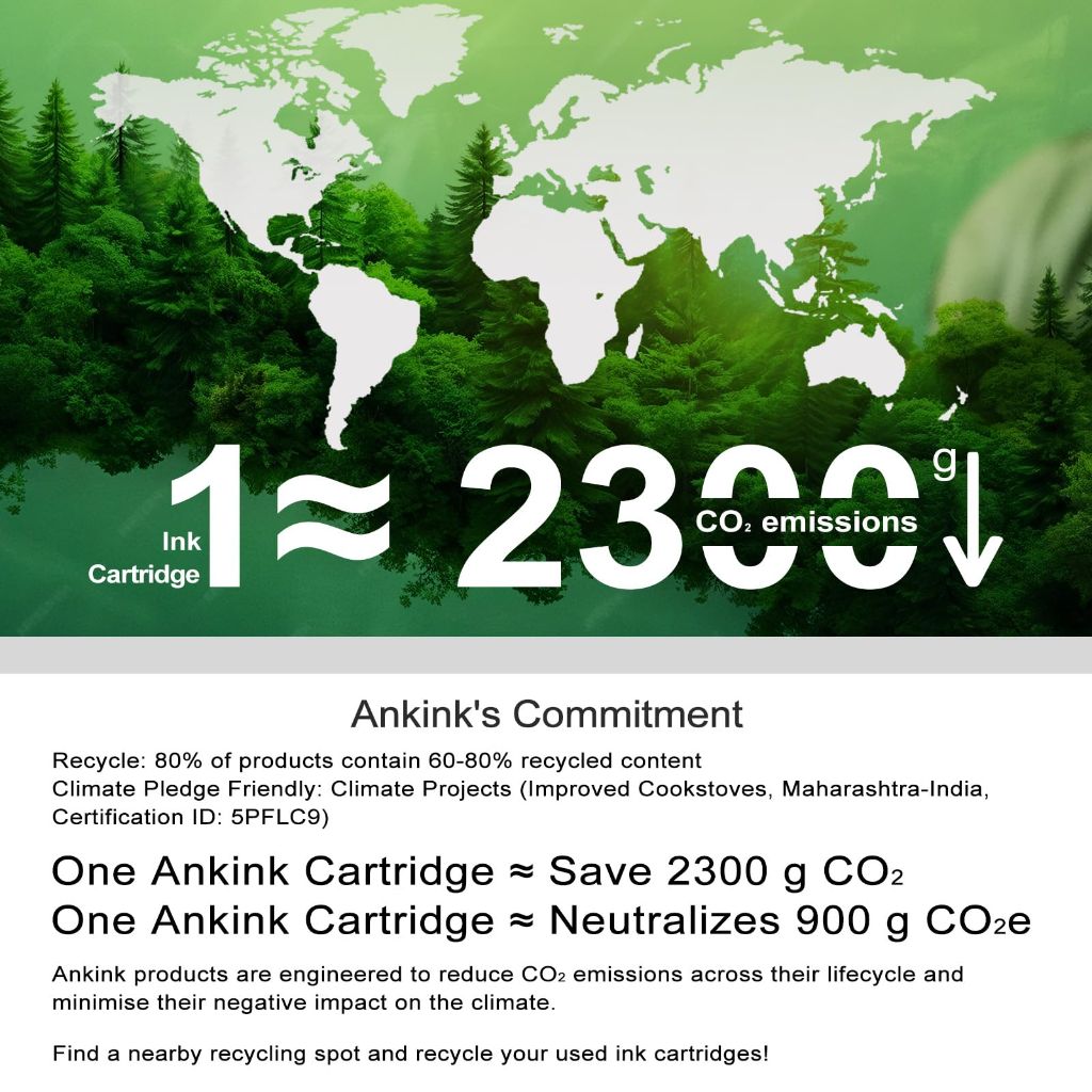 Ankink 67XL Tri-Color Ink Cartridge (for HP) (2-Pack)