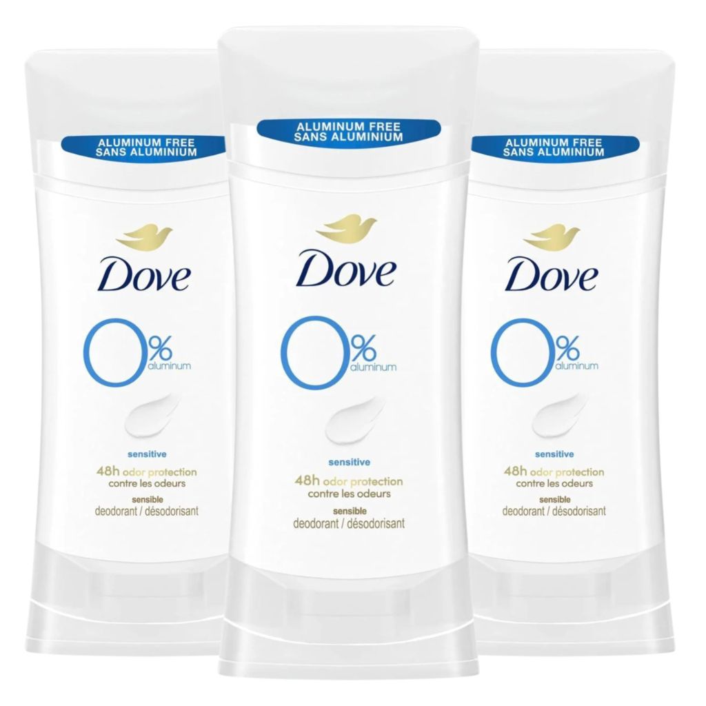 Dove Women's Aluminum Free Deodorant for Sensitive Skin - 2.6oz (3pk)