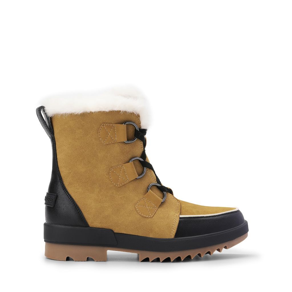 DREAM PAIRS Women's Ankle Winter Boots w/Faux Fur - Chestnut/Black, Size 6