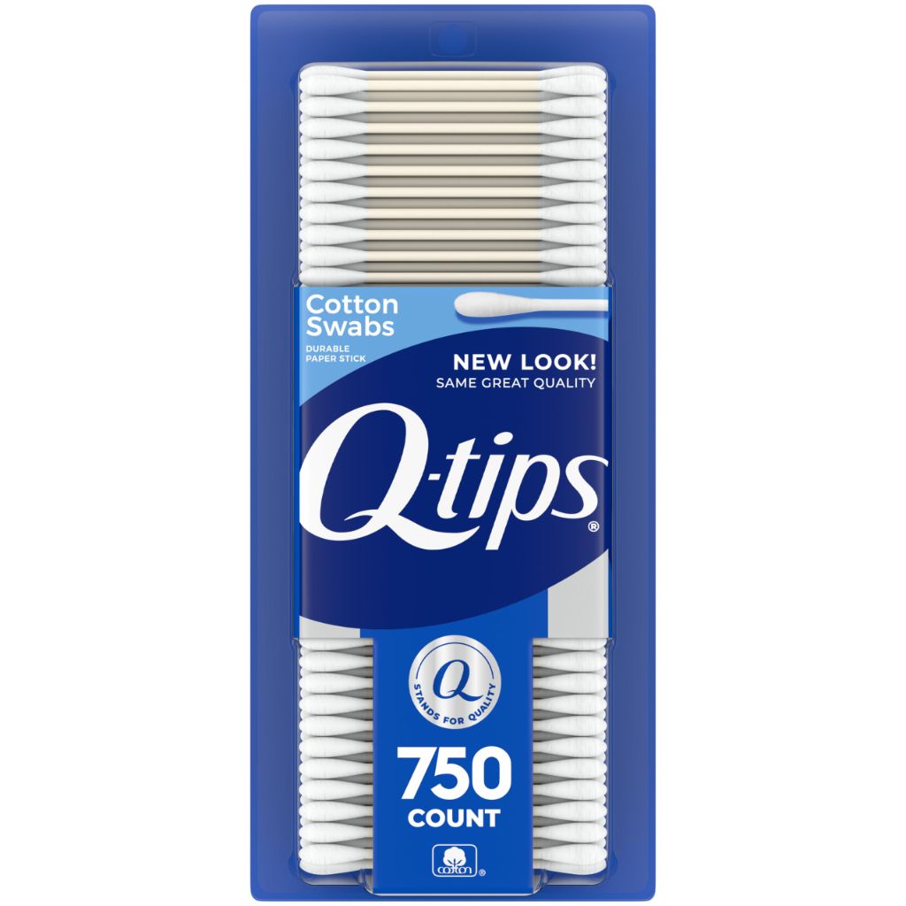 Q-Tips Cotton Swabs Original Cotton Swab Made With 100% Cotton - 750 Count