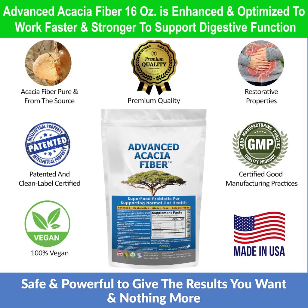 Advanced Acacia Organic Soluble Fiber/Prebiotic Gut Repair Powder 2.5 Ibs