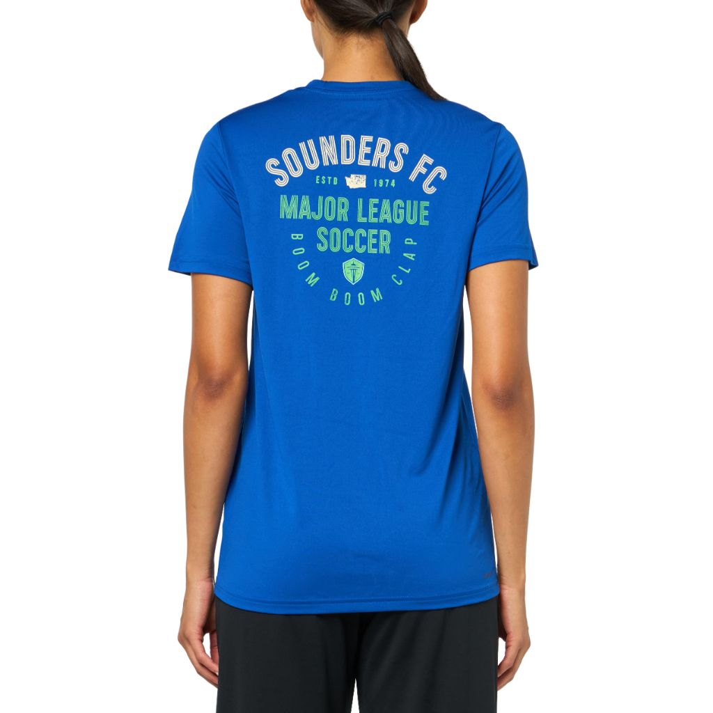 Adidas Women's MLS Short Sleeve T-Shirt - Seattle Sounders, Royal Blue (M)