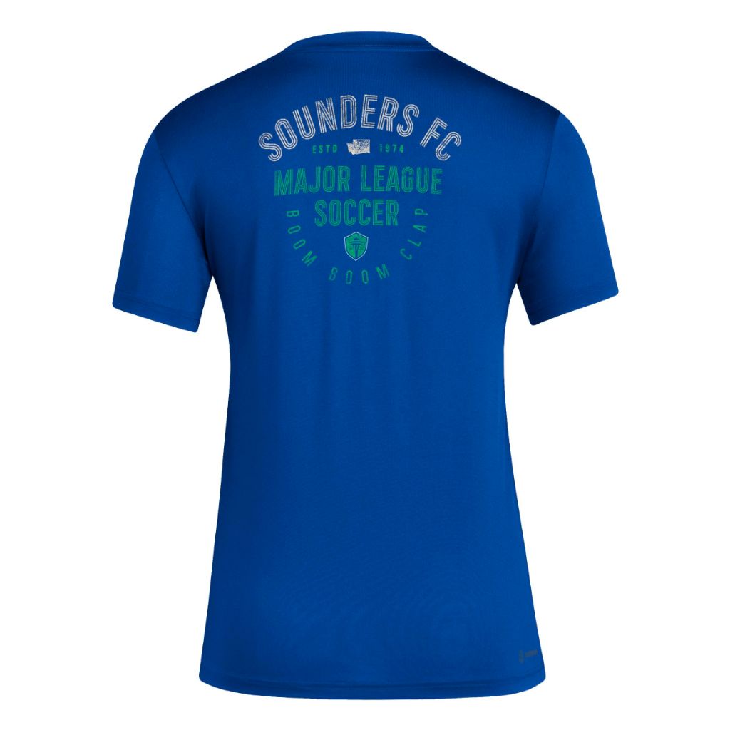 Adidas Women's MLS Short Sleeve T-Shirt - Seattle Sounders, Royal Blue (M)