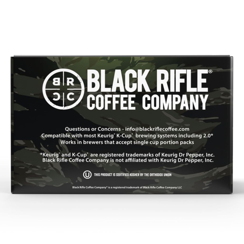Black Rifle Coffee Company Just Black Medium Roast Keurig K-Cup Coffee Pods, 12ct.