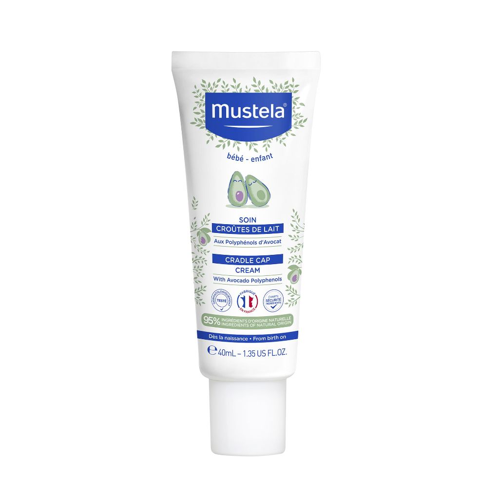 Mustela Cradle Cap Cream Fragrance-Free Baby Moisturizer for Seborrheic Dermatitis- 1.35 fl. oz.