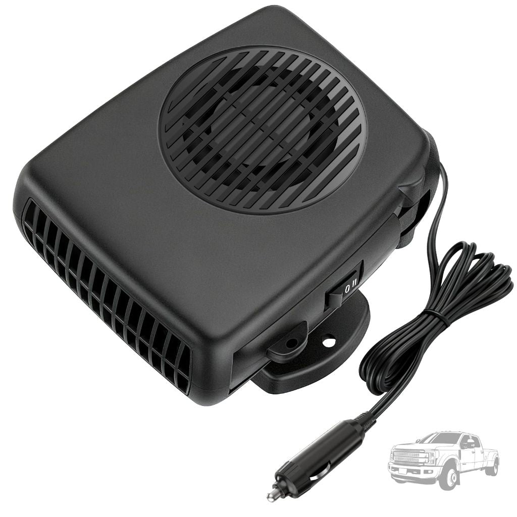 Blytra Portable Car Heater with Fast Heating and Cooling, Electronic Auto Fan Heater 12V 200W, 360° Rotatable Auto Fan for Effective Windshield Defrosting and Defogging in Vehicles, Black