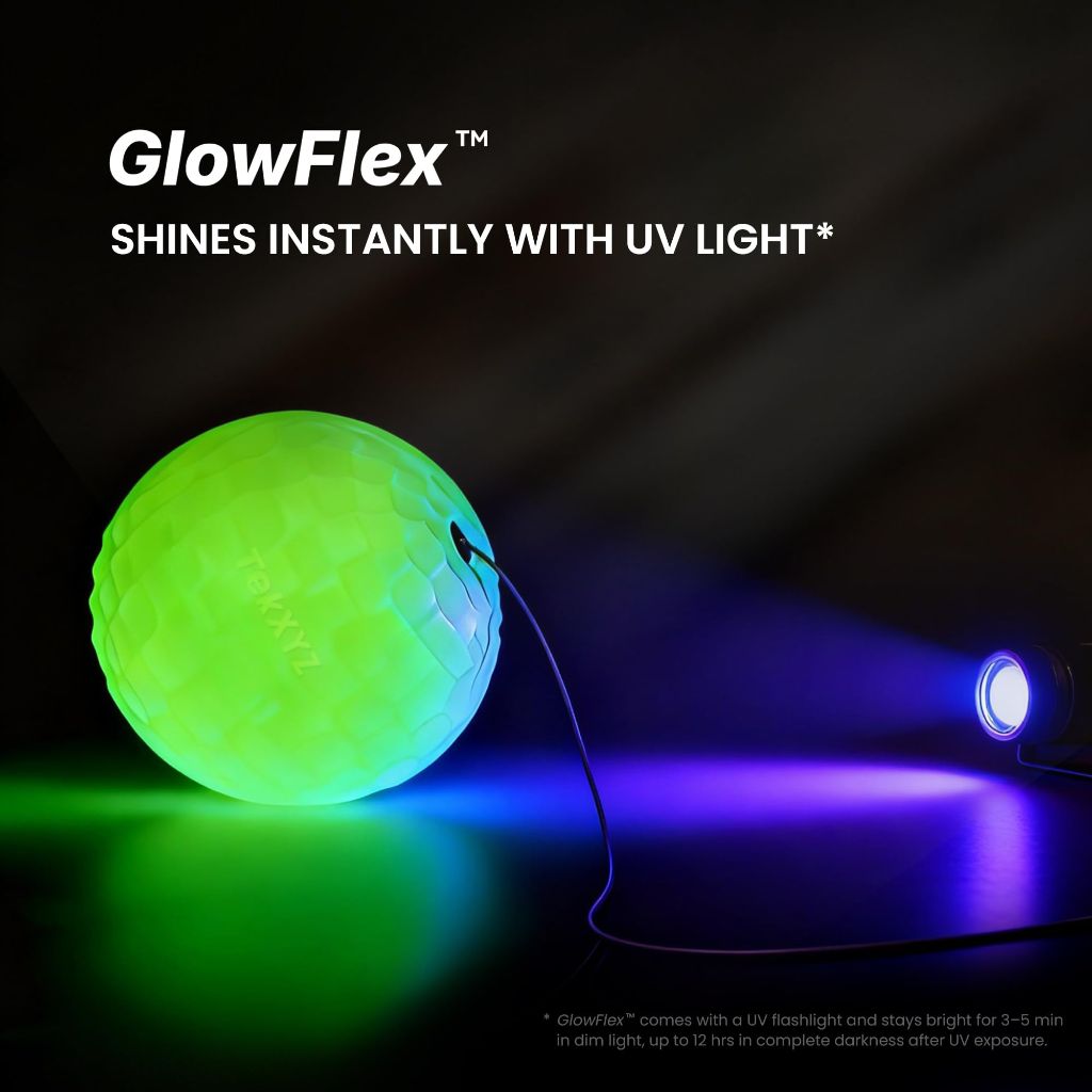 GlowFlex Reflex Ball with Counter App, Glow-in-the-Dark