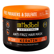 Hadibell Professional Anti-Frizz Hair Mask with Keratin - 13.1 oz.