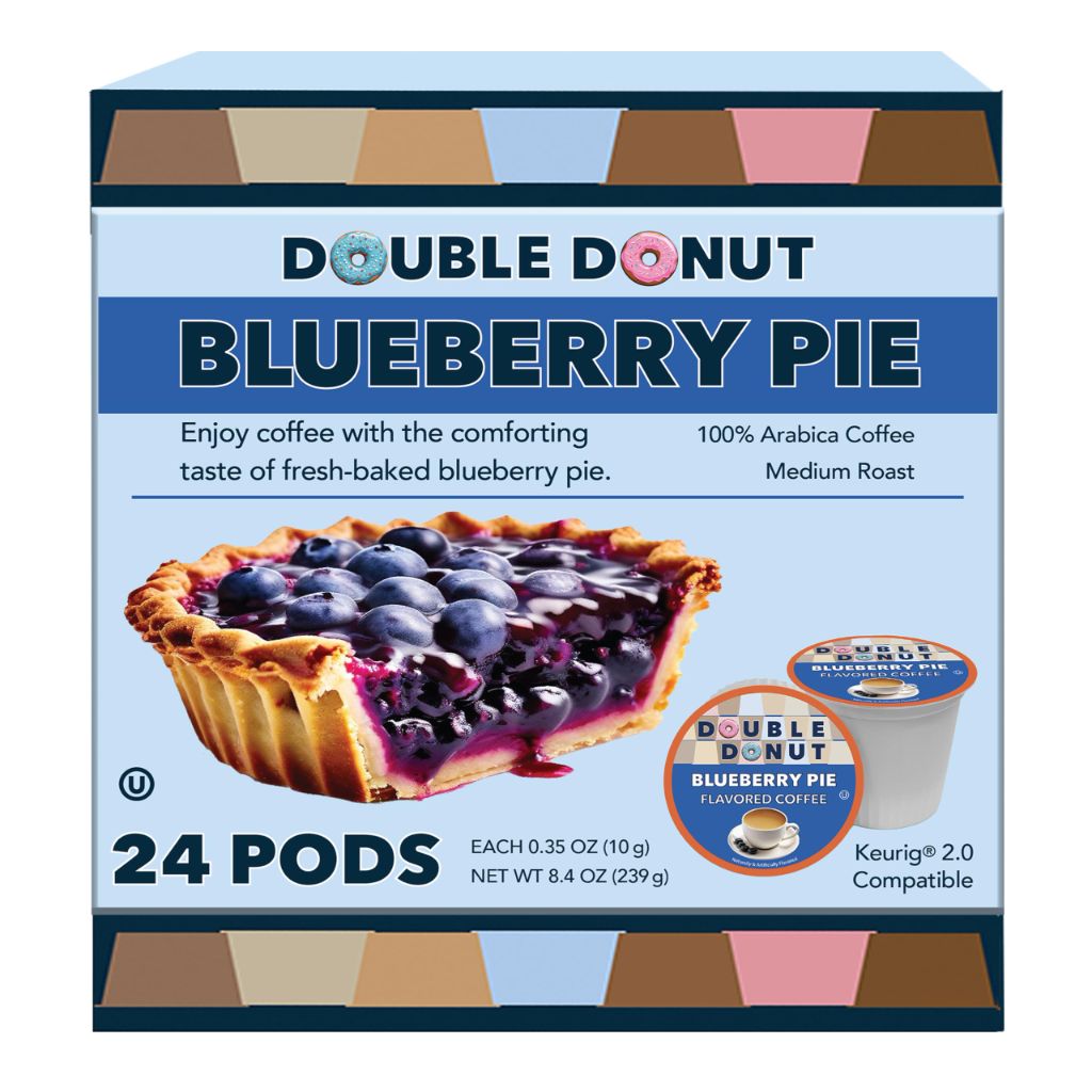 Double Donut Coffee Blueberry Pie Keurig K-Cup Coffee Pods - 24ct.