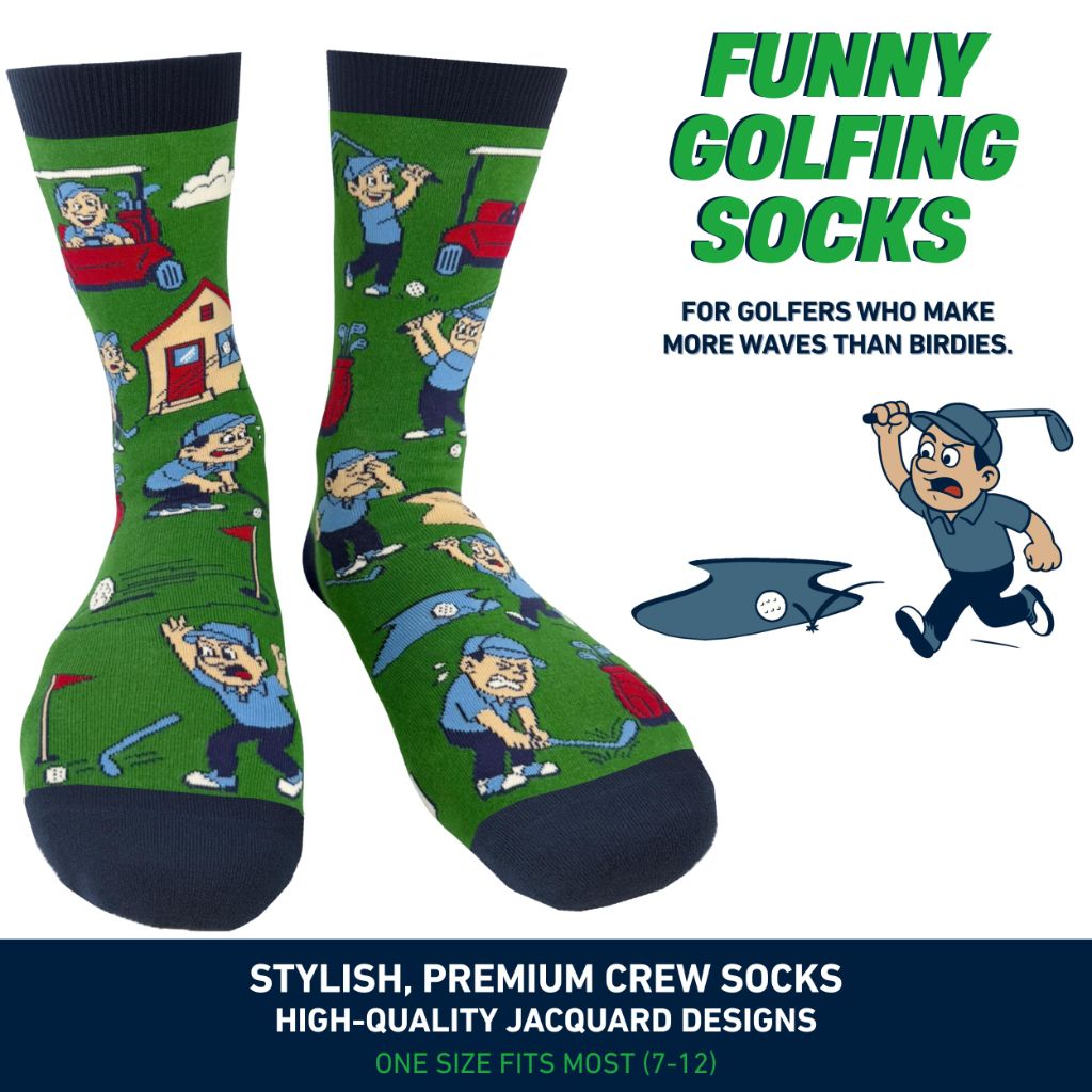 I'D RATHER BE CHASING Funny Socks - Golf (One Size)