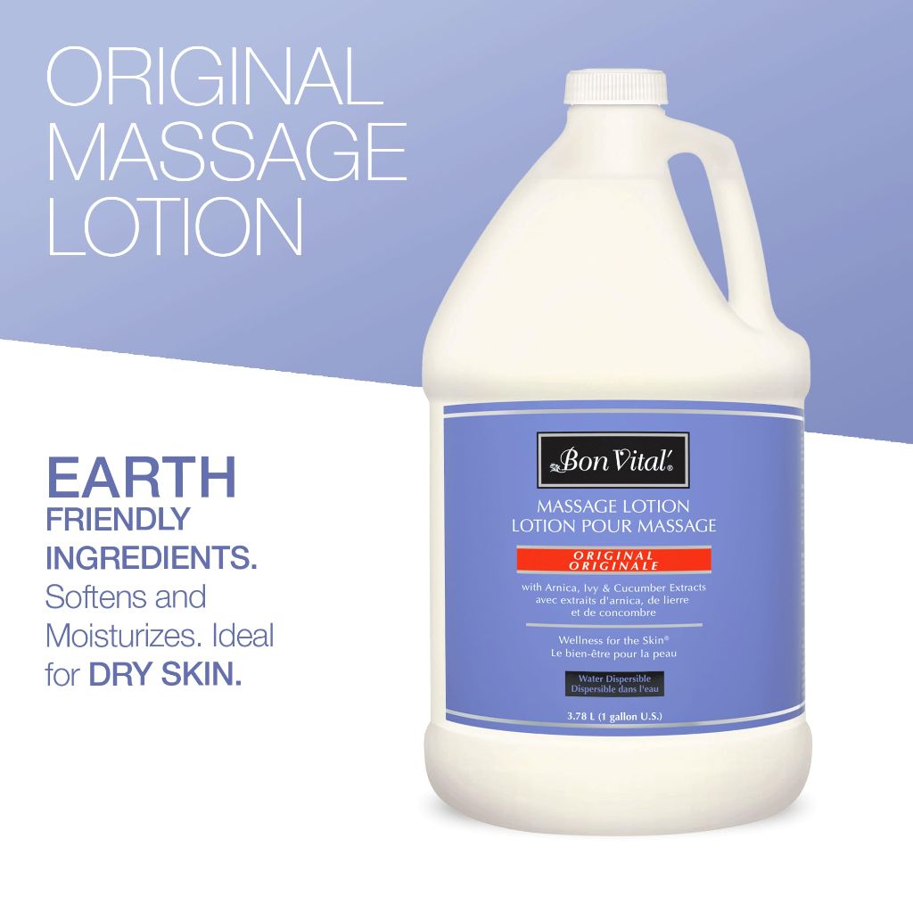 Bon Vital Original Massage Lotion, 1 Gallon Pail